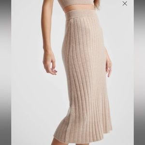 NWT Quince Mongolian cashmere midi skirt